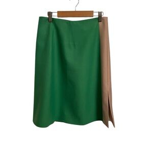 Jonathan Saunders Marisa Color Block Wool Gabardine Skirt Size 38 US 2